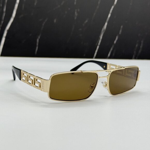 NEW VERSACE VE2257 1002/73 SUNGLASSES MOD 2257 GOLD UNISEX EYEWEAR VE2257 100273 NEW VERSACE SUNGLASSES VE2257 1002/73 GOLD UNISEX EYEWEAR VE main image 4